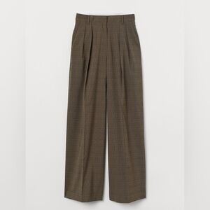 Wide-leg Twill Pants